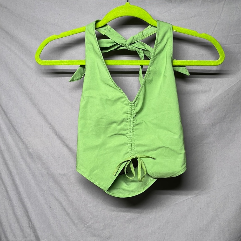 Green backless tank top - women’s small